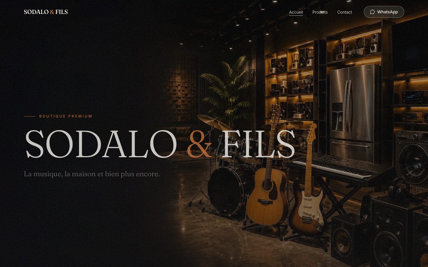 SODALO & FILS — Premium showcase website