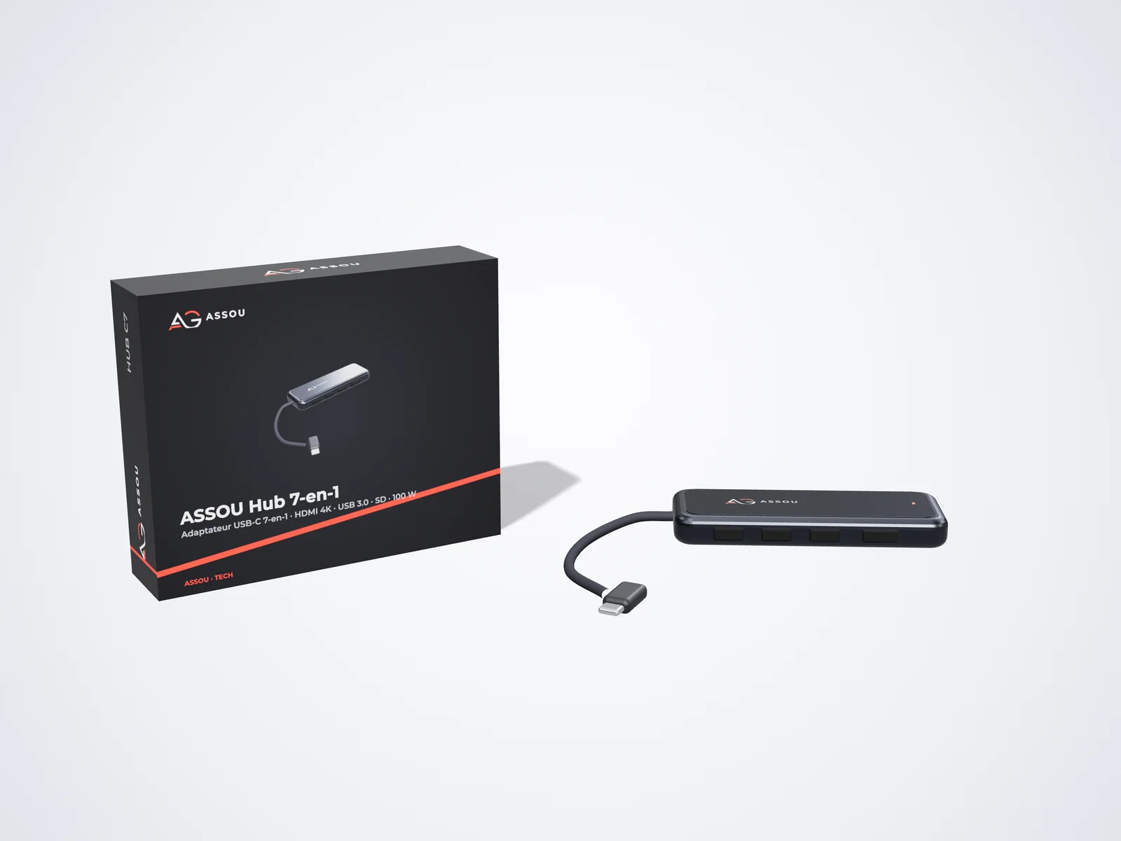 ASSOU Hub 7-en-1 - packaging